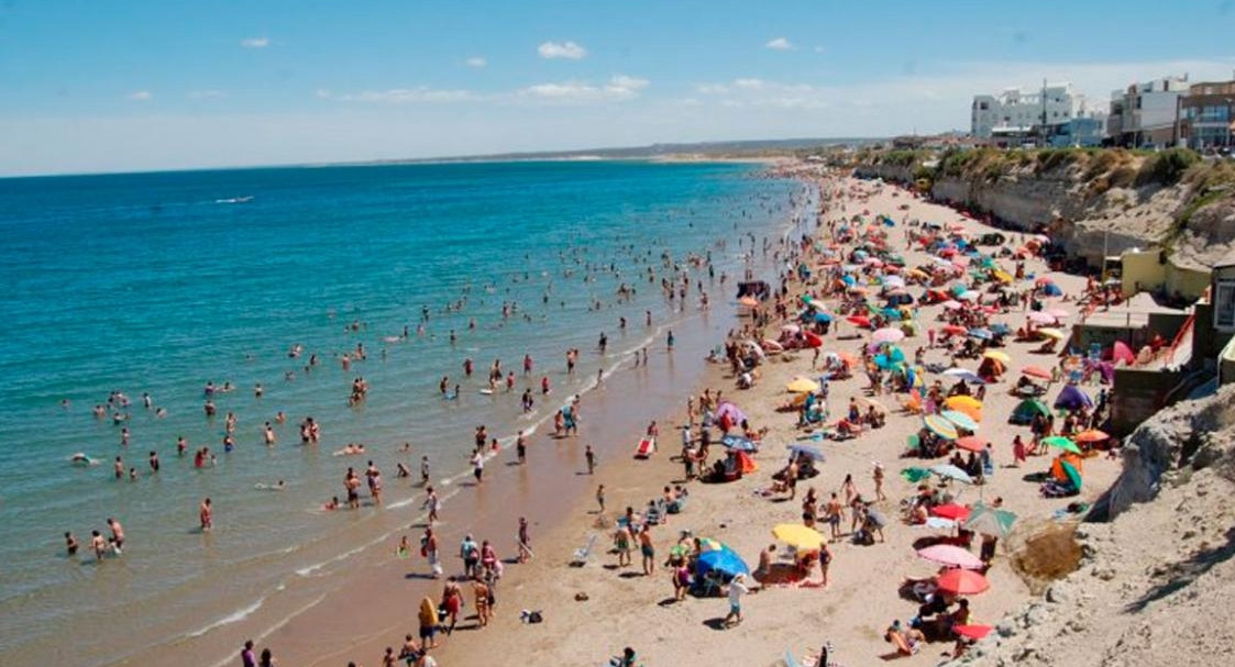 Las Grutas, playa, costa atlántica