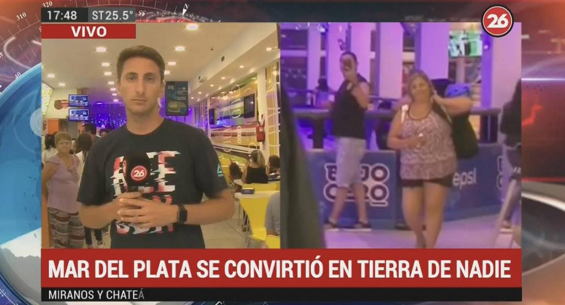 Mar del Plata tierra de nadie: robaron en vivo a productora de Canal 26