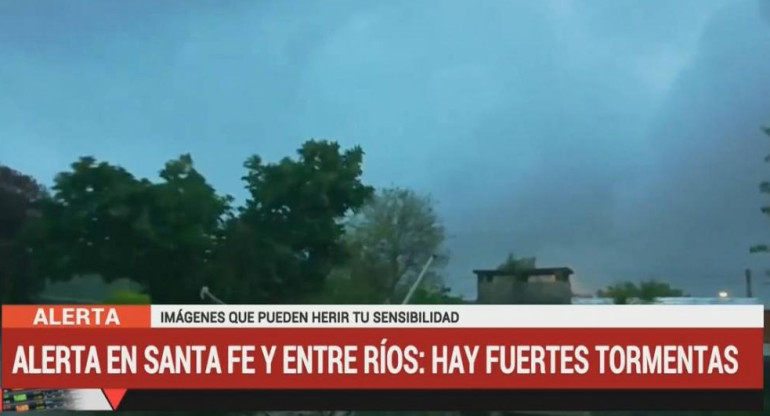 Fuerte temporal en Santa Fe (Canal 26)