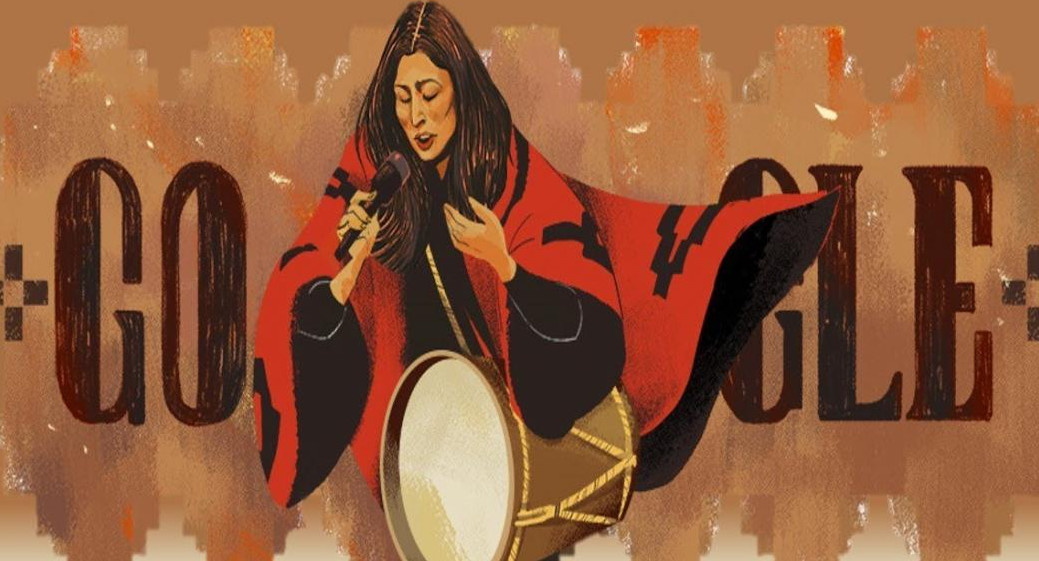 Google homenajea a Mercedes Sosa con un Doodle en todo el mundo