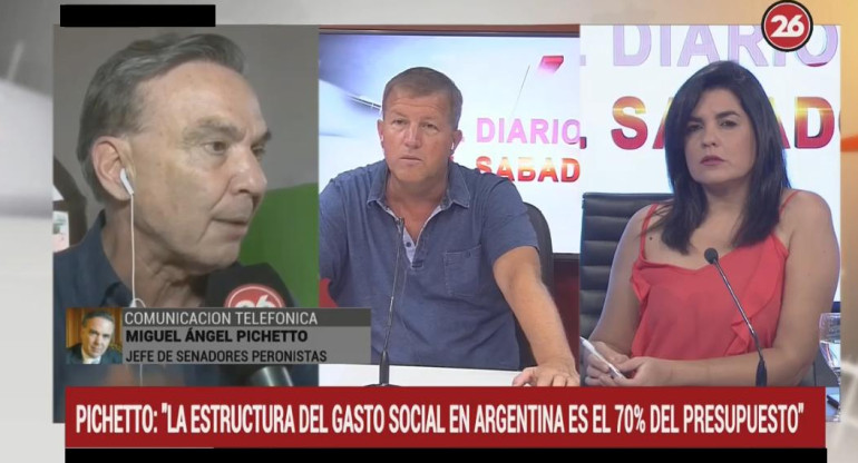 Pichetto en diálogo con Canal 26 