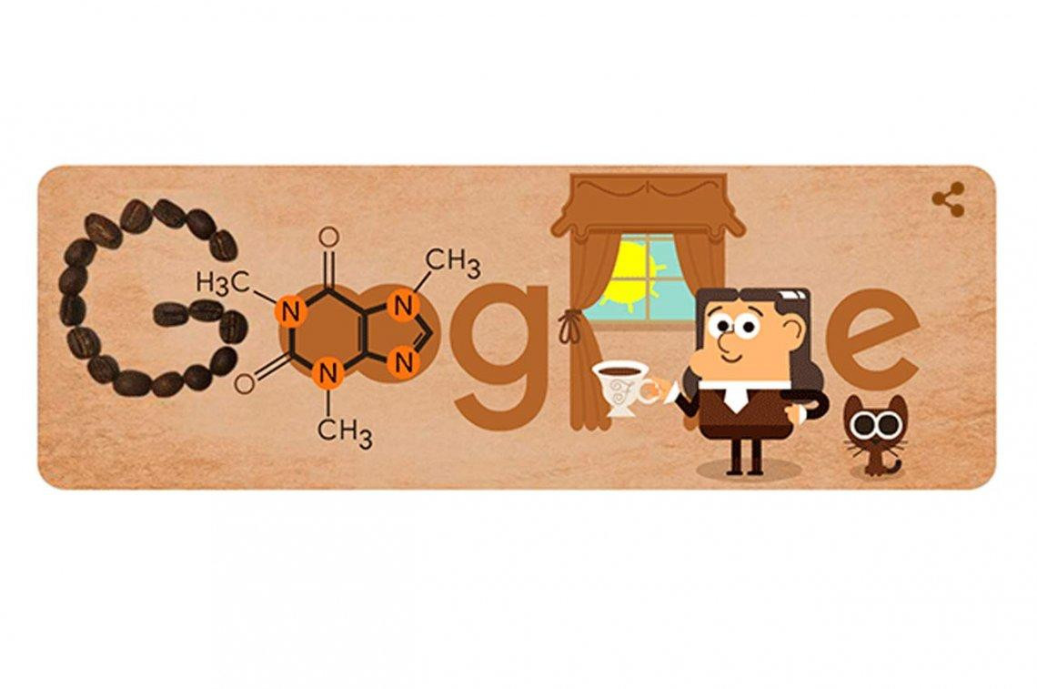 Google Doodle celebra al químico Friedlieb Ferdinand Runge, quien descubrió la cafeína