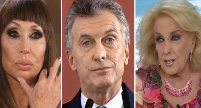 Moria Casán, Mauricio Macri, Mirtha Legrand