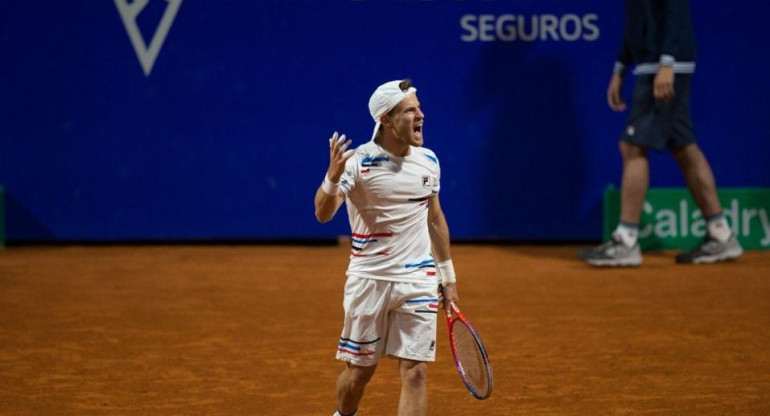 Festejo de Diego Schwartzman en el Argentina Open