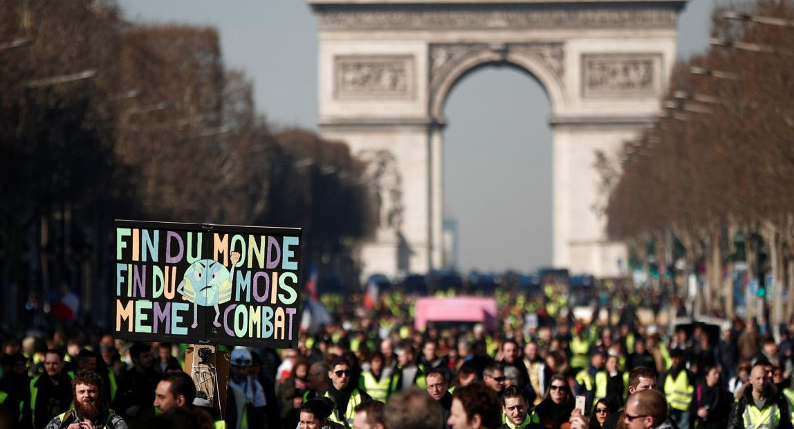 Chalecos amarillos - protestas en París Reuters