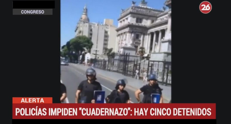 Protesta - manifestación frente al Congreso 