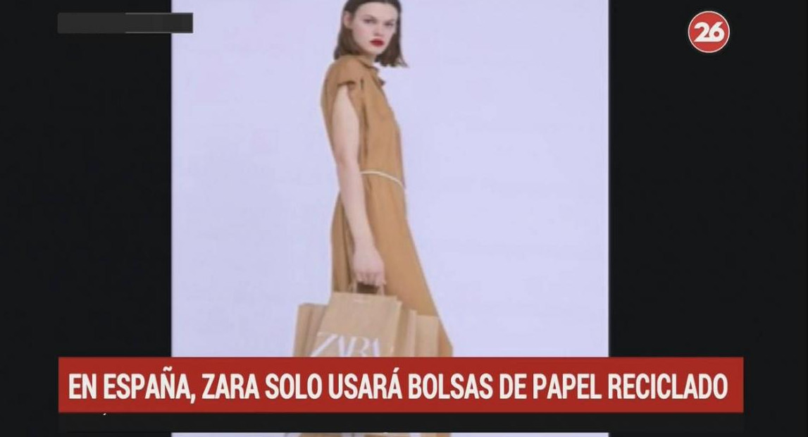 Zara solo usará bolsas de papel reciclado en sus tiendas de España (Canal 26)