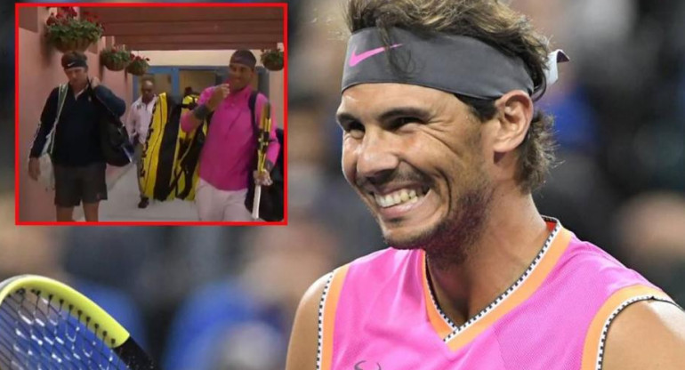 RAFAEL NADAL LLEGA TARDE AL PARTIDO