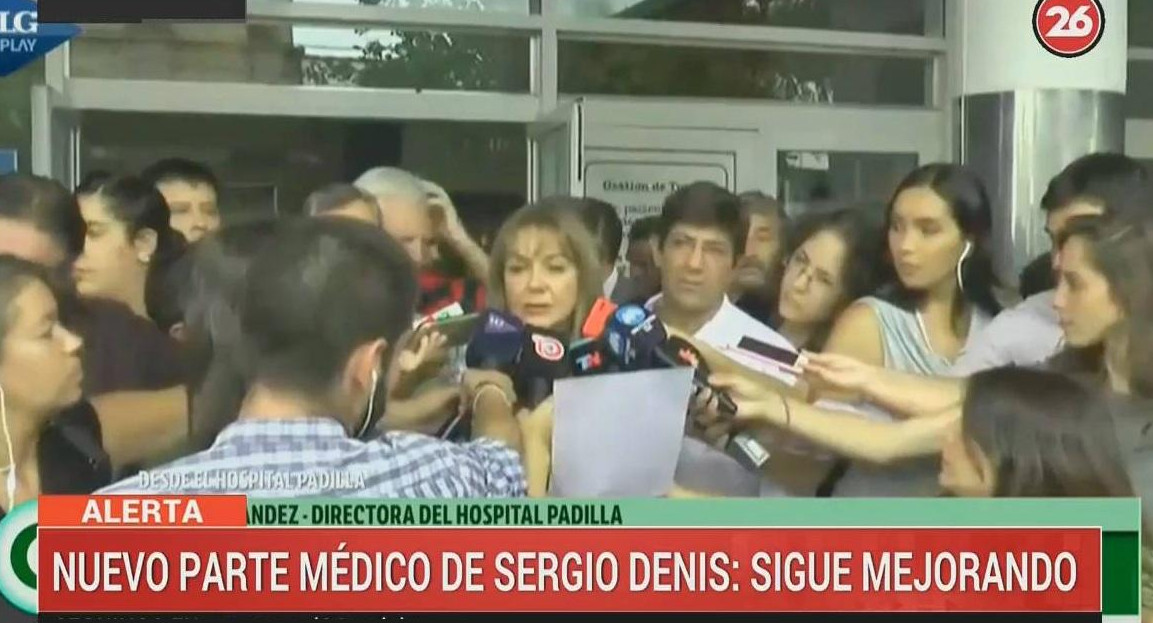 Nuevo parte médico de Sergio Denis (Canal 26)