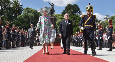 Reina Margarita Dinamarca - Visita a Argentina