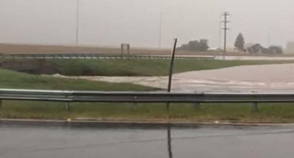 Temporal Río Cuarto - calles inundadas