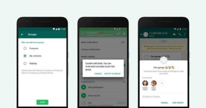 WhatsApp, invitaciones de grupos de chat, redes sociales