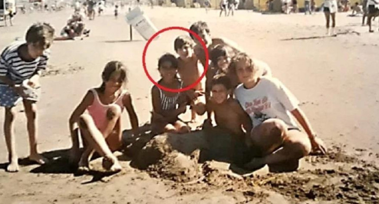 Foto inédita de Lionel Messi y Antonela Roccuzzo en Mar del Plata cuando eran niños