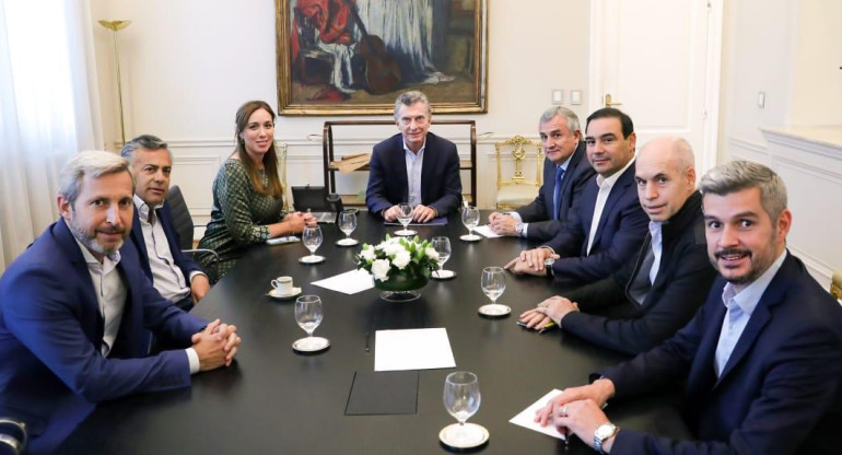 Macri, Vidal, Frigerio, Peña, Larreta, presidente y gobernadores, Cambiemos