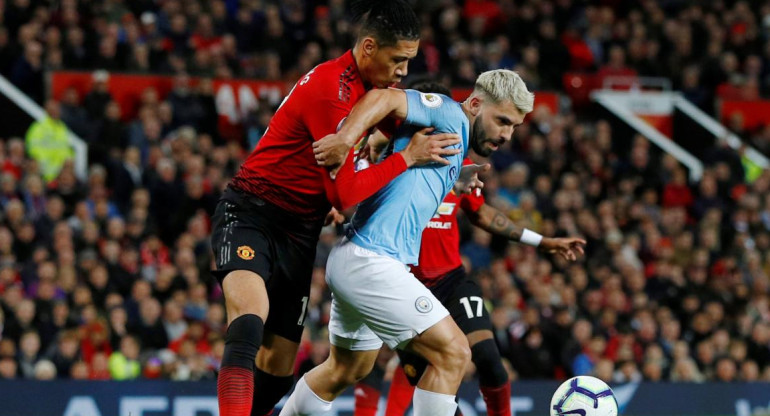 Premier League, Manchester United vs. Manchester City, Kun Agüero, fútbol, deportes, Reuters