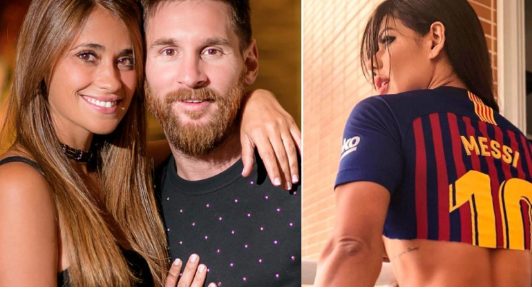 Antonela Roccuzzo, Messi y Miss BumBum