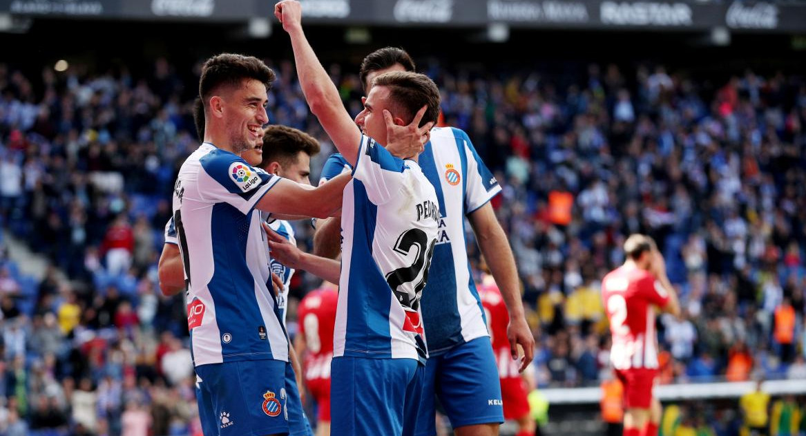 Festejo del Espanyol ante el Atlético Madrid por la Liga (Reuters)