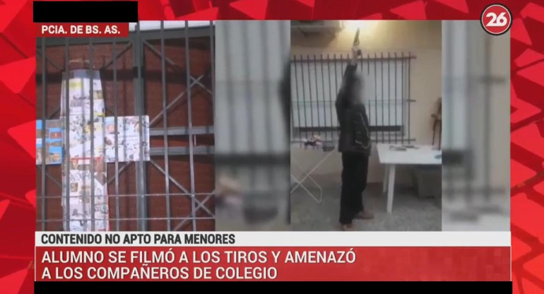 Alumno amenazando a colegio - Canal 26