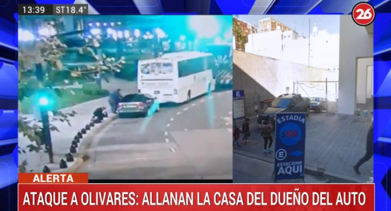 Allanaron casa de atacante de Olivares y Yadón, secuestraron el auto, Canal 26	