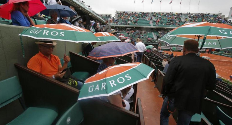 La lluvia suspende partidos de Roland Garros, tenis, deportes