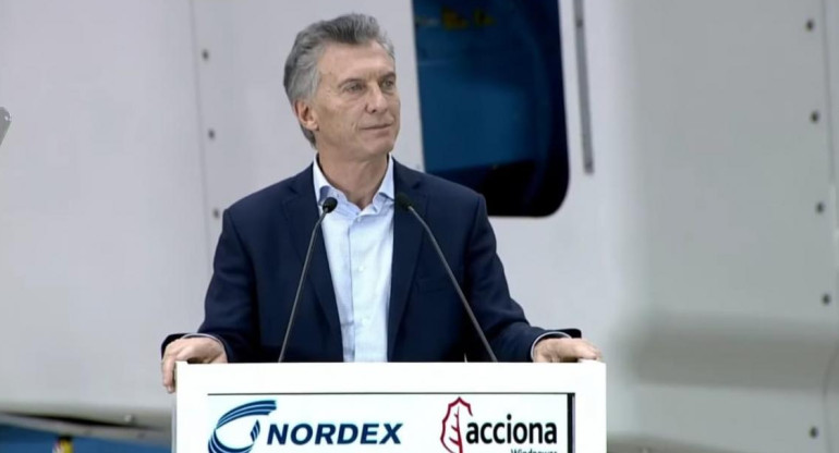 Macri inauguró planta de aerogeneradores en Córdoba	