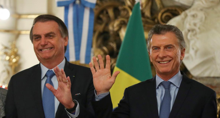 Jair Bolsonaro y Mauricio Macri en Casa Rosada (Reuters)