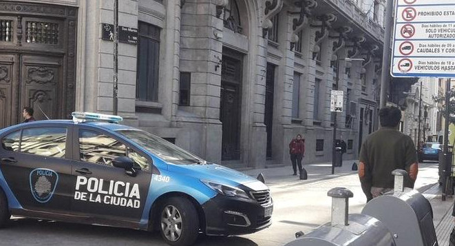 Asalto en edificio del Microcentro - Foto Twitter