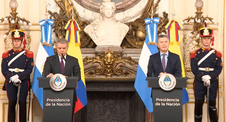 Macri junto a Iván Duque en Casa Rosada