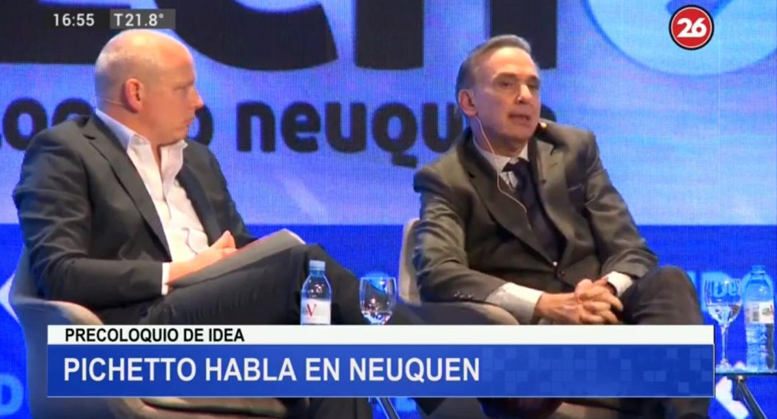 Miguel Ángel Pichetto en el Precoloquio de IDEA en Neuquén. VACA MUERTA