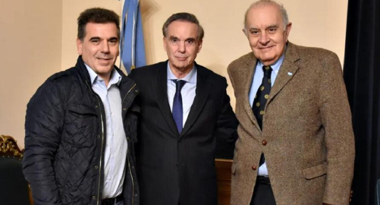 Ritondo, Pichetto y Asseff, al sellar su sorpresivo acuerdo 