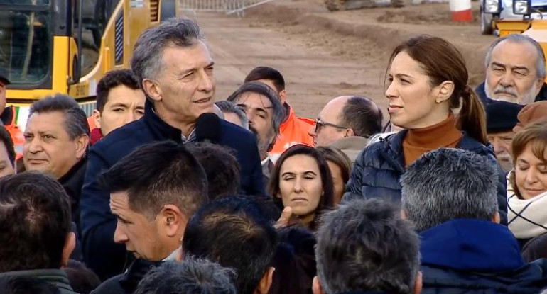 Mauricio Macri y Vidal en Las Flores