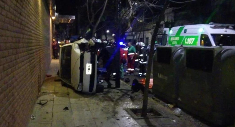 Conductor alcoholizado, violento choque en Palermo