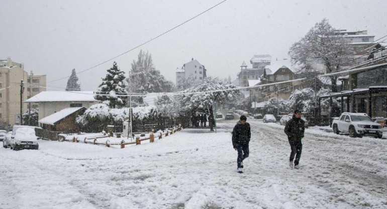 Fuerte nevada en Bariloche