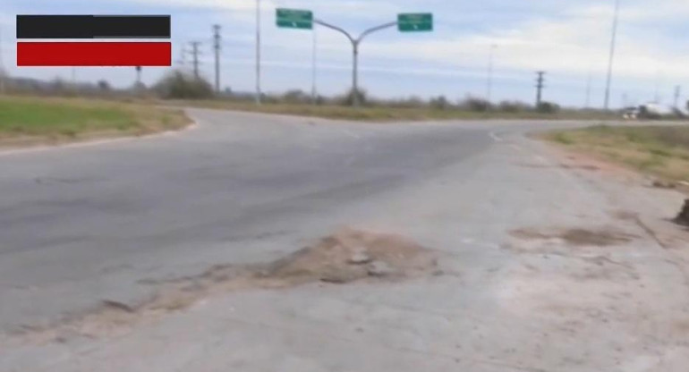 Estado de la ruta provincial 6, lugar donde falleció Jorge Cortés, Canal 26,