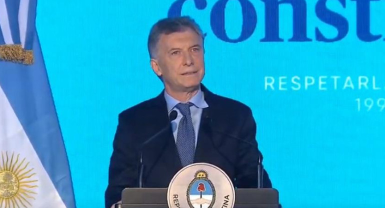 Mauricio Macri en acto de la Reforma Constitucional en Santa Fe