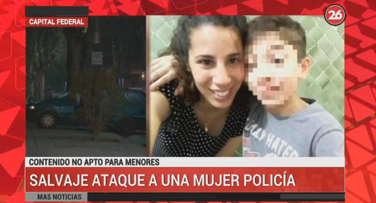 Salvaje ataque contra una mujer policía en Mataderos, Canal 26