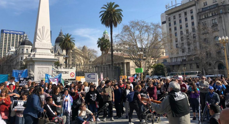 Marcha contra ajuste en discapacidad, Plaza de Mayo