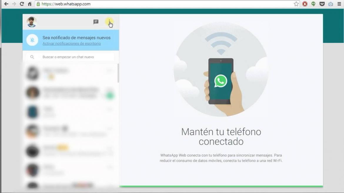 WhatsApp Web, redes sociales