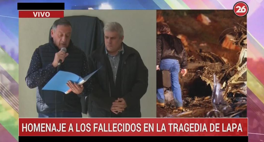 Acto en homenaje a víctimas de tragedia de LAPA, CANAL 26