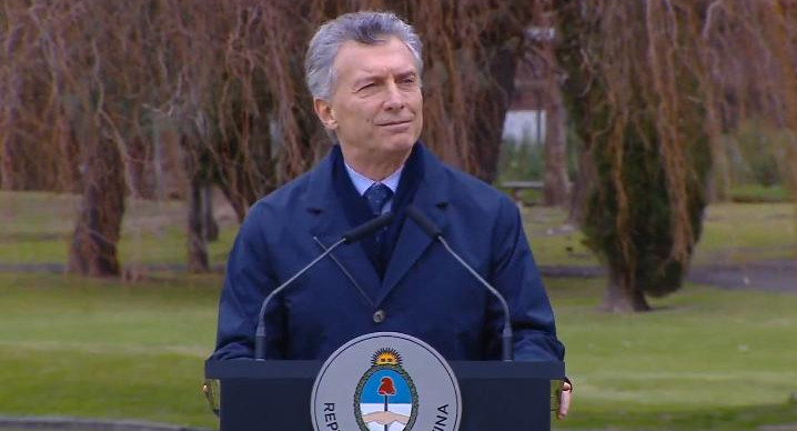 Mauricio Macri en acto en Olivos, 40 años de visita de CIDH, captura YouTube