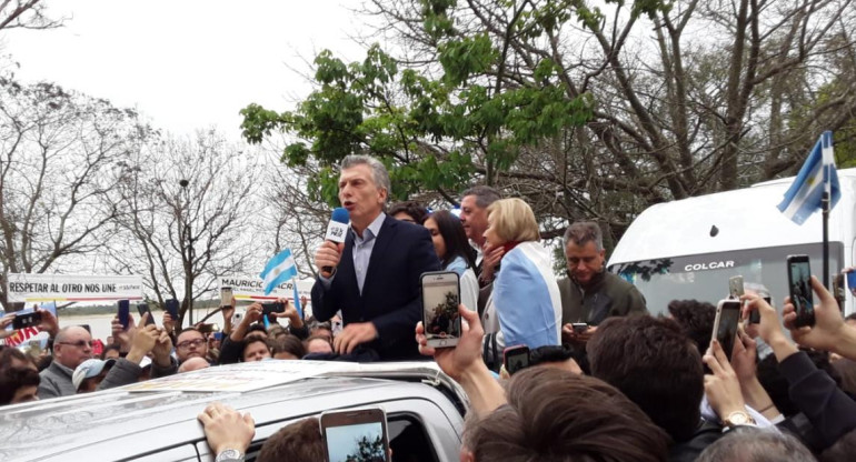 Mauricio Macri en marcha del Sí, se puede