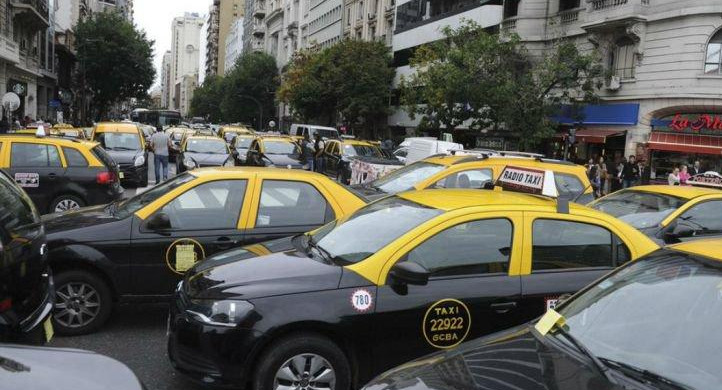 Taxista protesta, Centro proteño