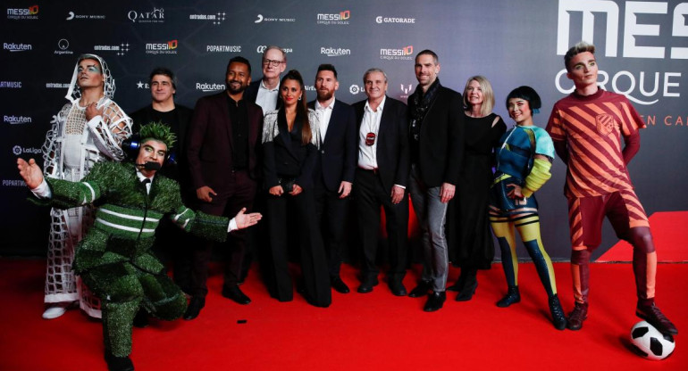 Lionel Messi en el estreno de Messi 10 del Cirque du Soleil, REUTERS