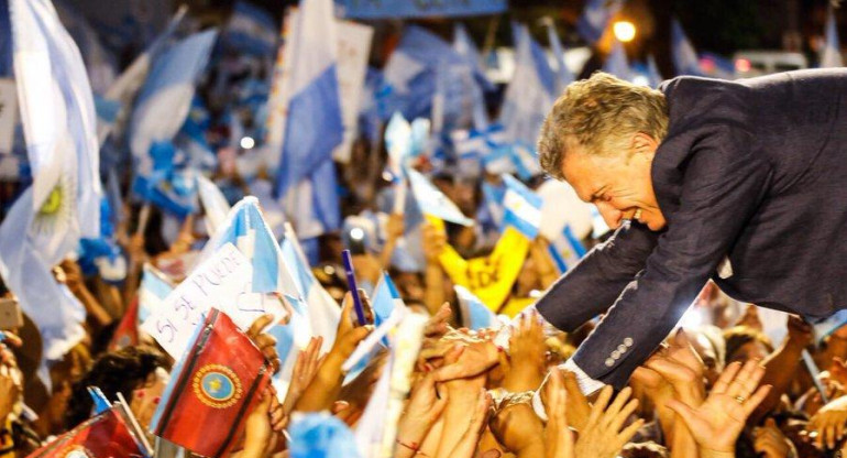 Mauricio Macri en marcha del Sí, se puede