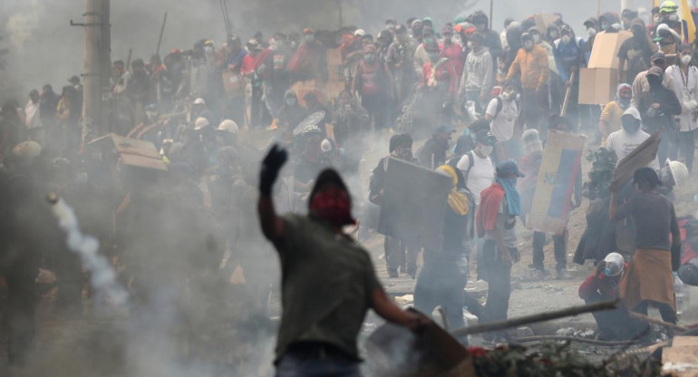 Jornada de protestas en Ecuador, incidentes, REUTERS