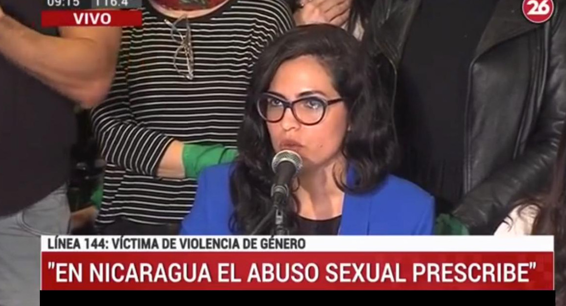 Abogada de Thelma Fardin, conferencia de prensa, Canal 26