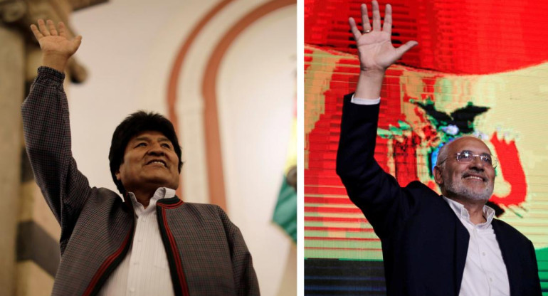 Evo Morales y Carlos Mesa, elecciones en Bolivia