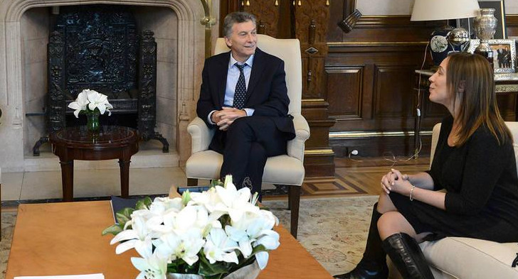 Mauricio Macri y María Eugenia Vidal en Casa Rosada