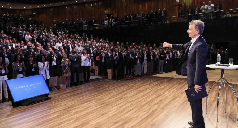 Mauricio Macri, reunión de gabinete ampliado, NA