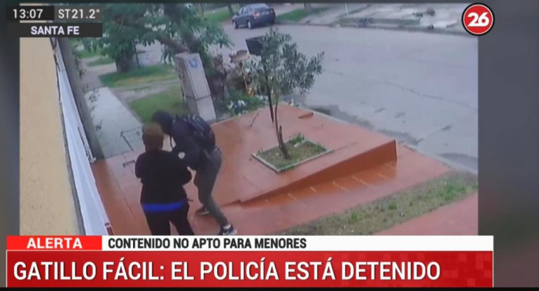 Video, así fue como el policía mató a Lautaro Saucedo, Santa Fe, Canal 26